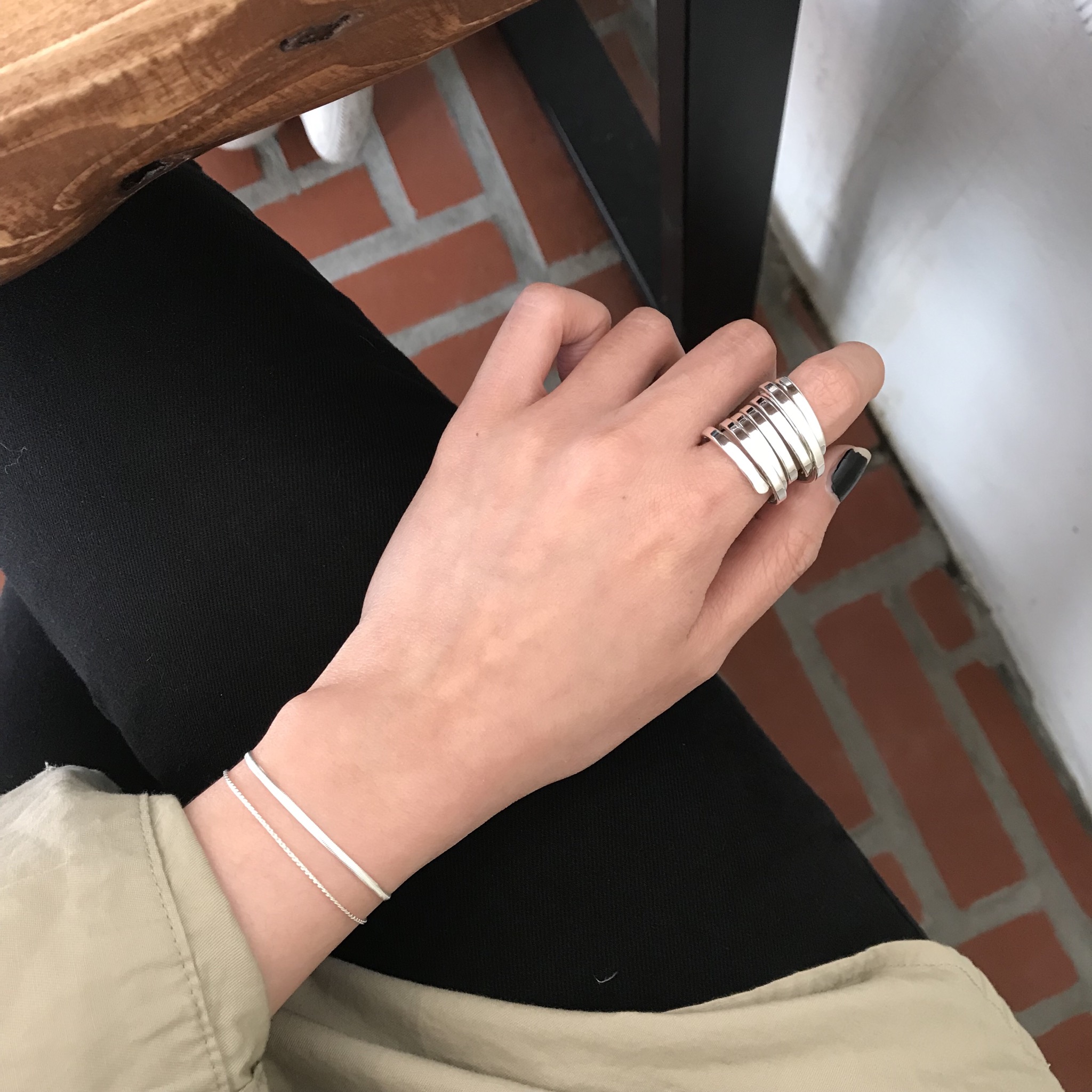 <b><p>Silver 925 day open 8 lines rg kk Tw Index</p></b><b><p>シルバー925 デイリー オープン 8行 リング ねじれ プレッツェル 検知 豪華な</p></b><br /><br /><p align='center'>