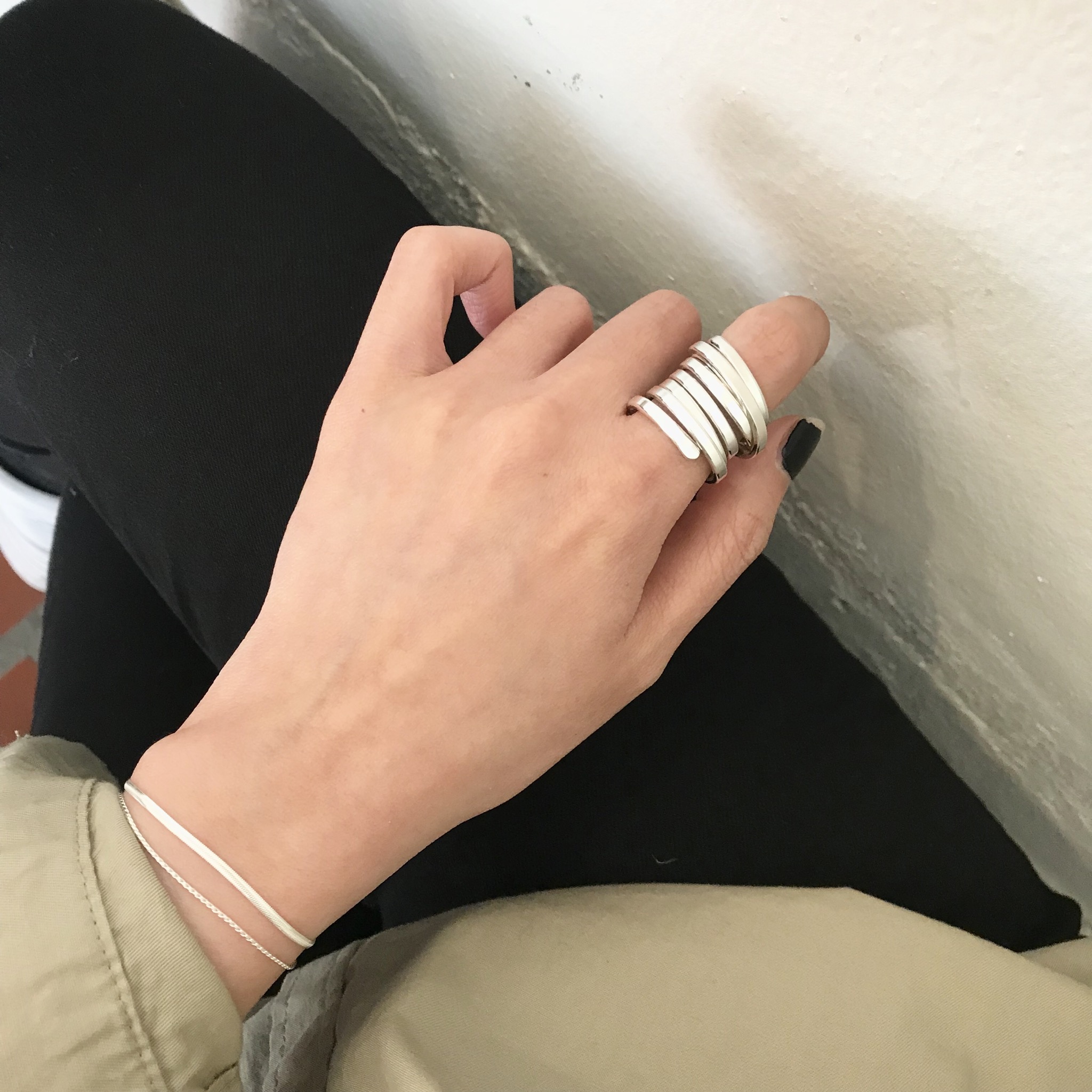 <b><p>Silver 925 day open 8 lines rg kk Tw Index</p></b><b><p>シルバー925 デイリー オープン 8行 リング ねじれ プレッツェル 検知 豪華な</p></b><br /><br /><p align='center'>