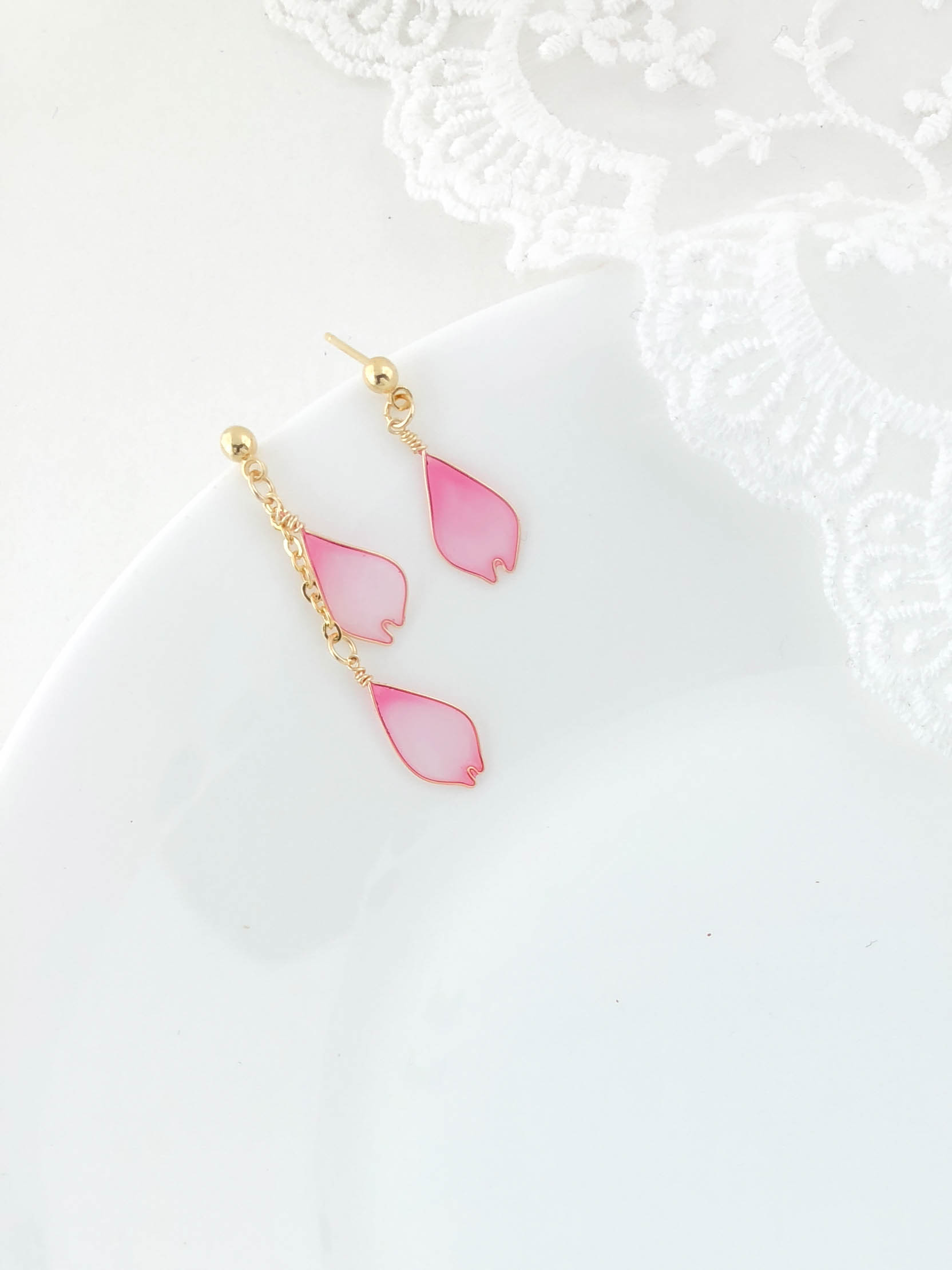 <b><p>Short Cherry leaf Drop ing Ear Girlfriend</p></b><b><p>ショート 桜の葉 ドロップ イヤリング グィチ ガールフレンドの贈り物 自主制作</p></b><br /><br /><p align='center'>