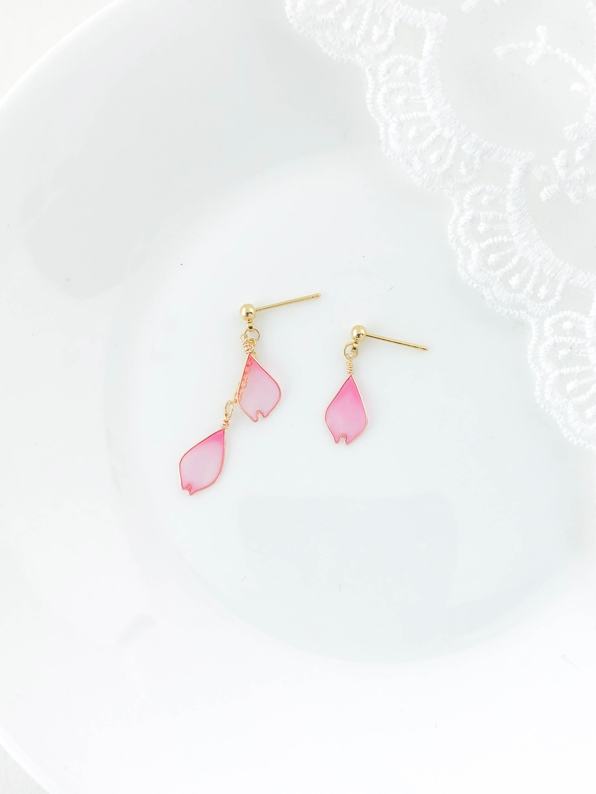 <b><p>Short Cherry leaf Drop ing Ear Girlfriend</p></b><b><p>ショート 桜の葉 ドロップ イヤリング グィチ ガールフレンドの贈り物 自主制作</p></b><br /><br /><p align='center'>