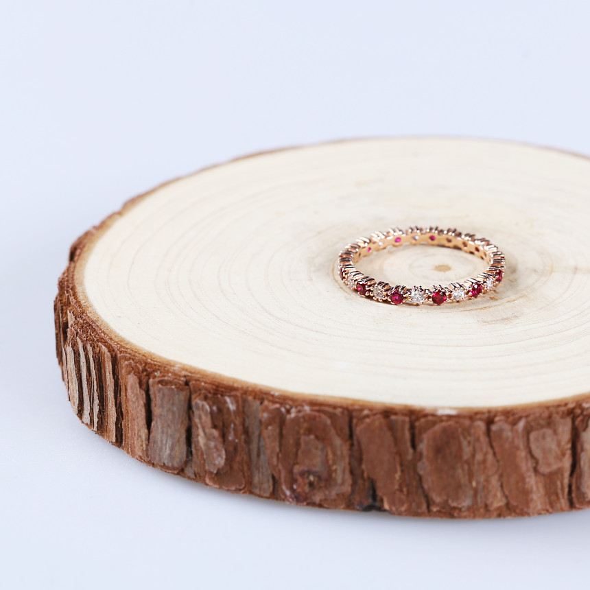 <b><p>Rose Gd patrn cor Ruby Cic Guard ring Luxuous</p></b><b><p>ローズゴールド パターン カラー ルビー キュービック ガードリング 高級感のあるアクセサリー</p></b><br /><br /><p align='center'>