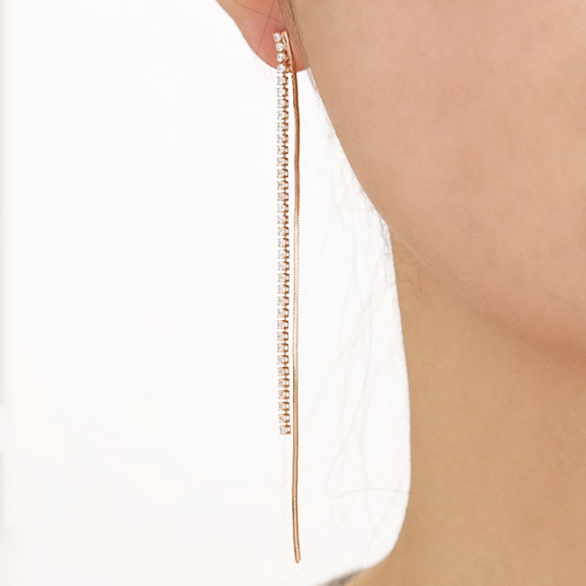 <b><p>Eileen Rhinestone Drop Earrgs ajbe18075 Urban</p></b><b><p>アイリーン ラインスト ドロップイヤリング ajbe18075 都会的な 洗練されたコーディネート</p></b><br /><br /><p align='center'>