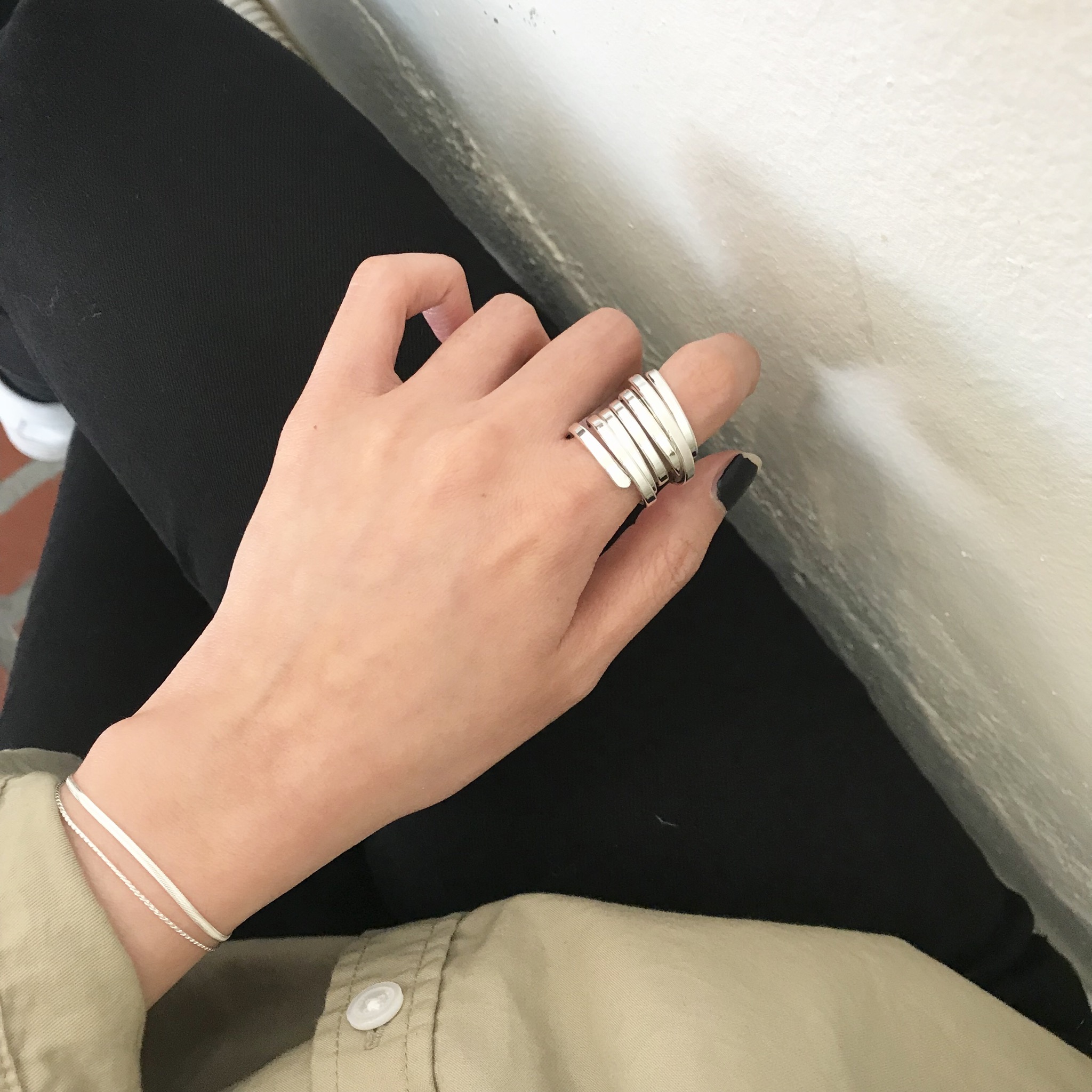 <b><p>Silver 925 day open 8 lines rg kk Tw Index</p></b><b><p>シルバー925 デイリー オープン 8行 リング ねじれ プレッツェル 検知 豪華な</p></b><br /><br /><p align='center'>