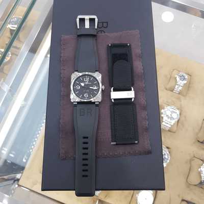 <b><p>Bell &amp Ross BELL ROSS BR 03 92 Ste -BLC-ST</p></b><b><p>ベル＆ロス BR 03 92 鋼 -BLC-ST</p></b><br /><br /><p align='center'>