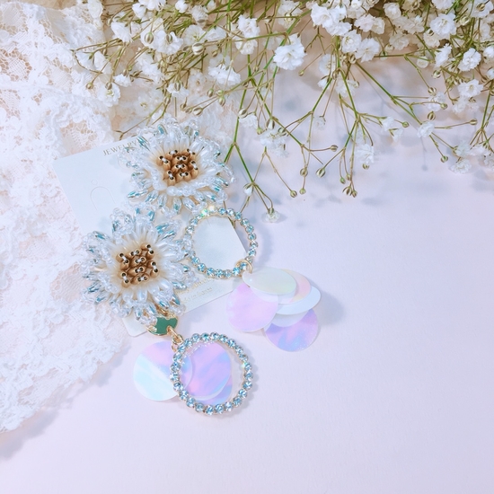 <b><p>unique flower Seined earrgs Good pot cycle</p></b><b><p>ユニーク フラワー スパンコールピアス ポイントサイクル良い ケバケバした アクセサリー</p></b><br /><br /><p align='center'>