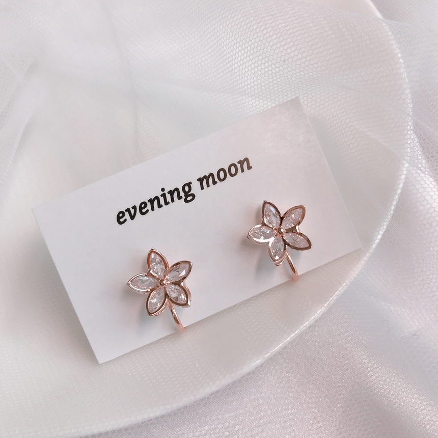 <b><p>spring Tianan Threaded Ear Flower rs Rose</p></b><b><p>春 天私 ねじ グィチ 花のイヤリング ローズゴールド クリップ型 ノンピアス きれいな</p></b><br /><br /><p align='center'>