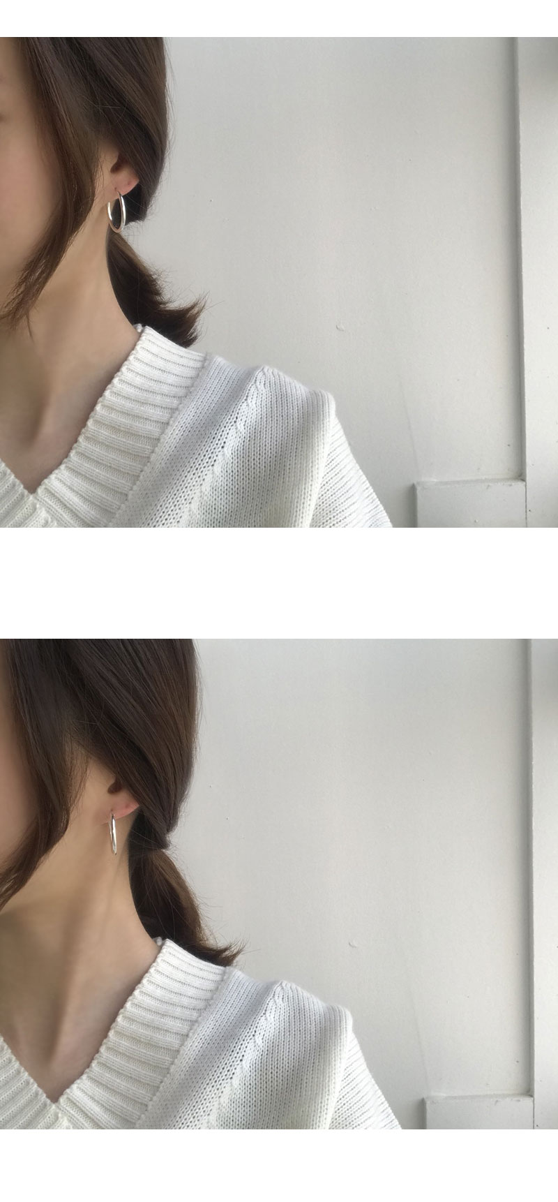 <b><p>basic Silver fing earrs species Vwab Women's</p></b><b><p>基本 ベーシック ウンチム リングピアス 3種 ビュレプ 女性のアクセサリー シルバー</p></b><br /><br /><p align='center'>