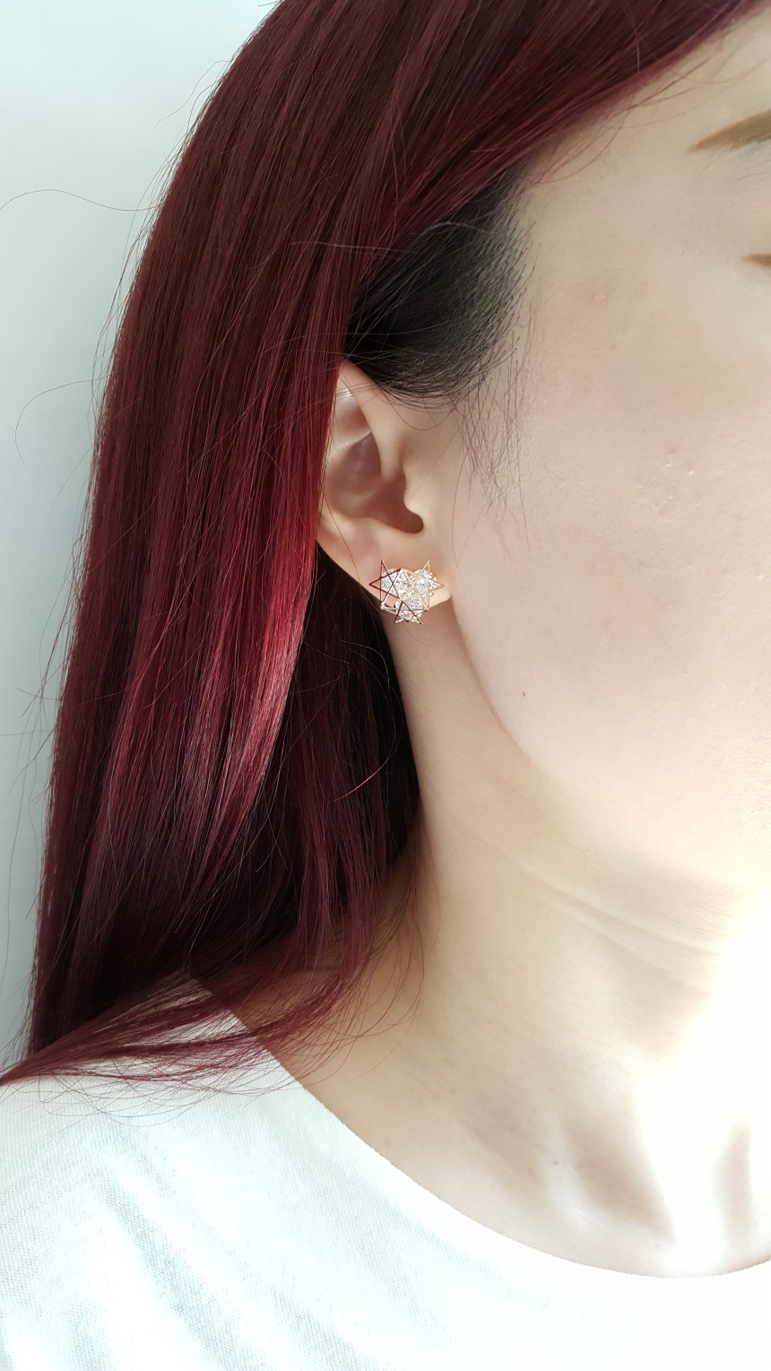 <b><p>Shoot star ering Cl Glitt Sp Crdation 2017</p></b><b><p>星を射る イヤリング 素敵な 輝く 2017春のコーディネート 華やかなカラー キュービックブブ</p></b><br /><br /><p align='center'>