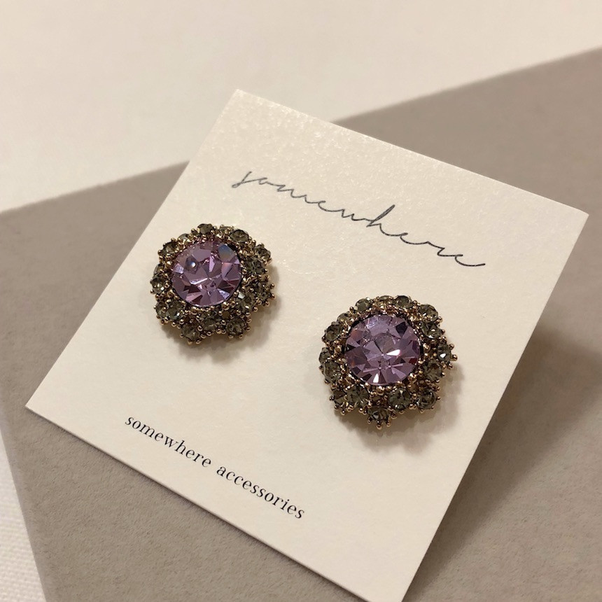 <b><p>stelr Violet Cubic ering acc717 Lony Glitr</p></b><b><p>ステラ バイオレット キュービック イヤリング acc717 きらめく 輝く ケバケバした</p></b><br /><br /><p align='center'>