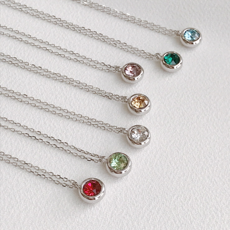 <b><p>Birthstone 925 silver Cubic Drop cklace day</p></b><b><p>誕生石 925 キュービック ドロップ ネレス デイリー 星座 ジュエ 友情 原石</p></b><br /><br /><p align='center'>