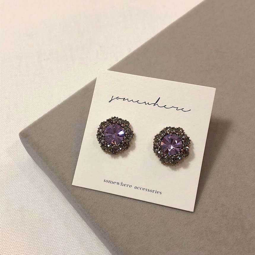 <b><p>stelr Violet Cubic ering acc717 Lony Glitr</p></b><b><p>ステラ バイオレット キュービック イヤリング acc717 きらめく 輝く ケバケバした</p></b><br /><br /><p align='center'>