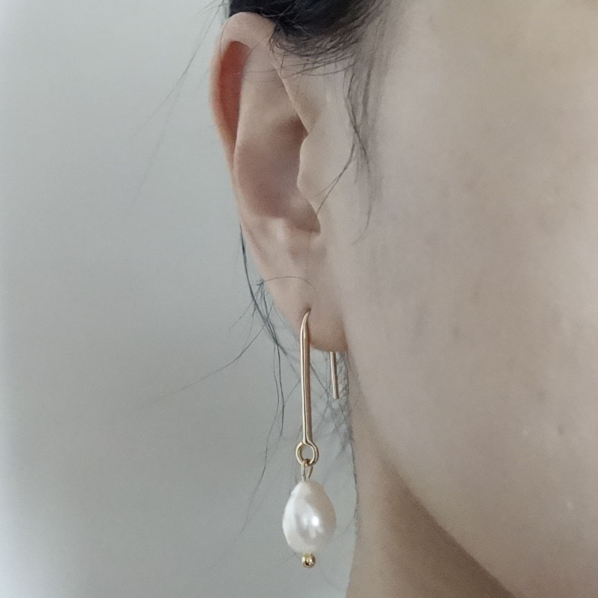 <b><p>Freshwater pearl ring Drop Es Antique style</p></b><b><p>淡水真珠 リング ドロップイヤ アンティークスタイル ポイント ハンドメイド シンプル</p></b><br /><br /><p align='center'>