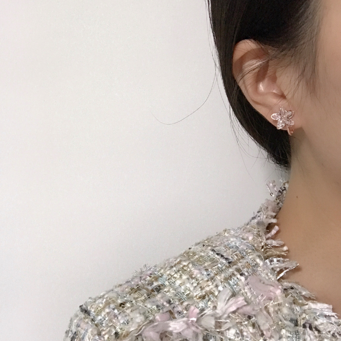 <b><p>spring Tianan Threaded Ear Flower rs Rose</p></b><b><p>春 天私 ねじ グィチ 花のイヤリング ローズゴールド クリップ型 ノンピアス きれいな</p></b><br /><br /><p align='center'>