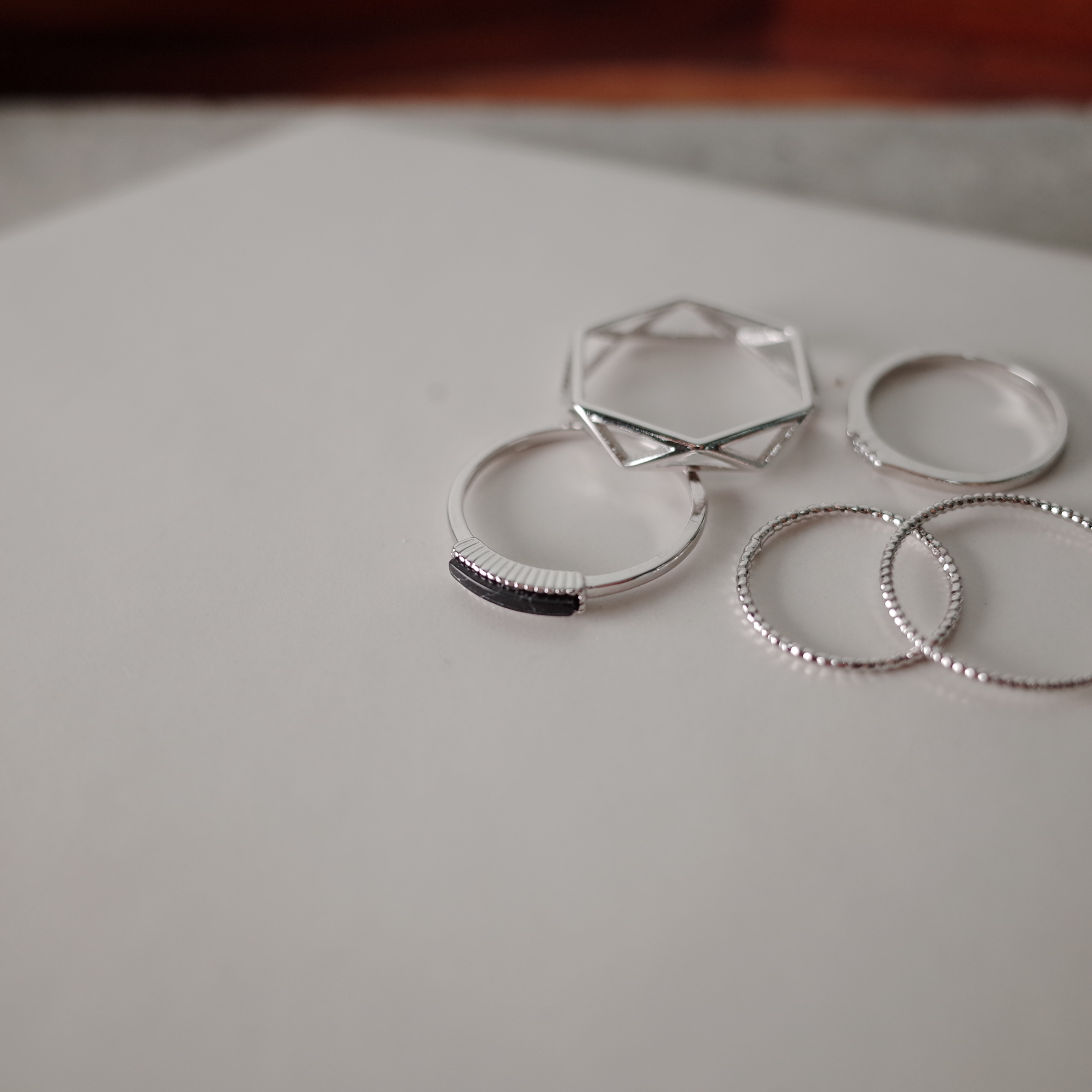 <b><p>Slim landscape Bck Gemstone SET Rings daily</p></b><b><p>横スリム ブラック原石SETリング デイリー セット レイヤ ドゥ ギフト 女性</p></b><br /><br /><p align='center'>