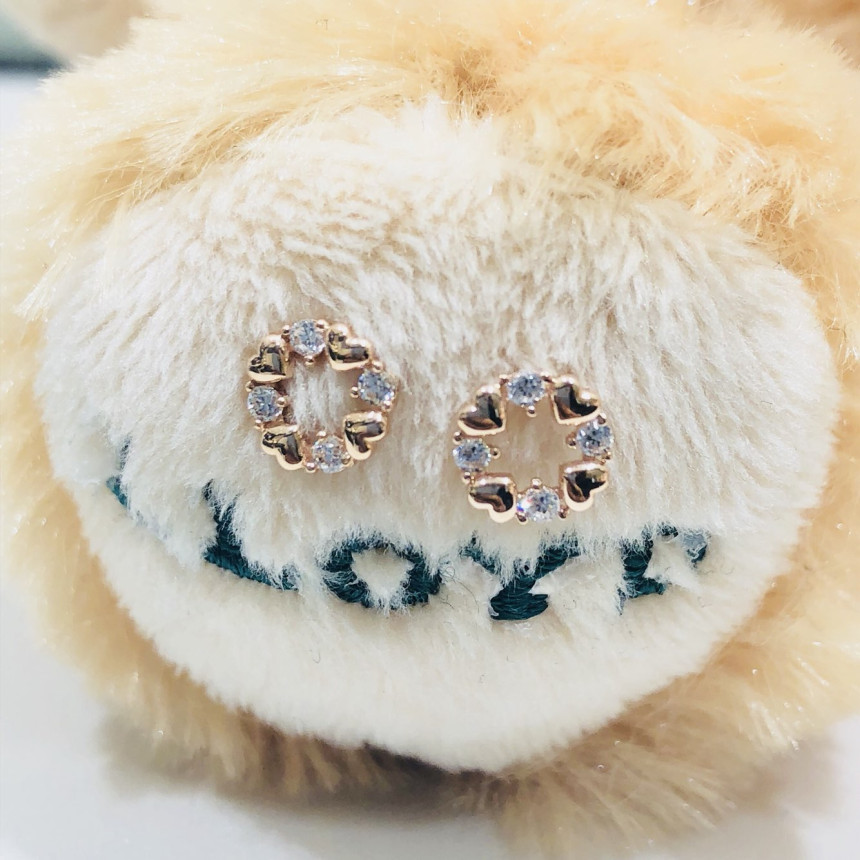 <b><p>Lloyd heart Cubic circle ring LPFD2079G</p></b><b><p>ロイド ハート キュービック 円形 イヤリング LPFD2079G</p></b><br /><br /><p align='center'>