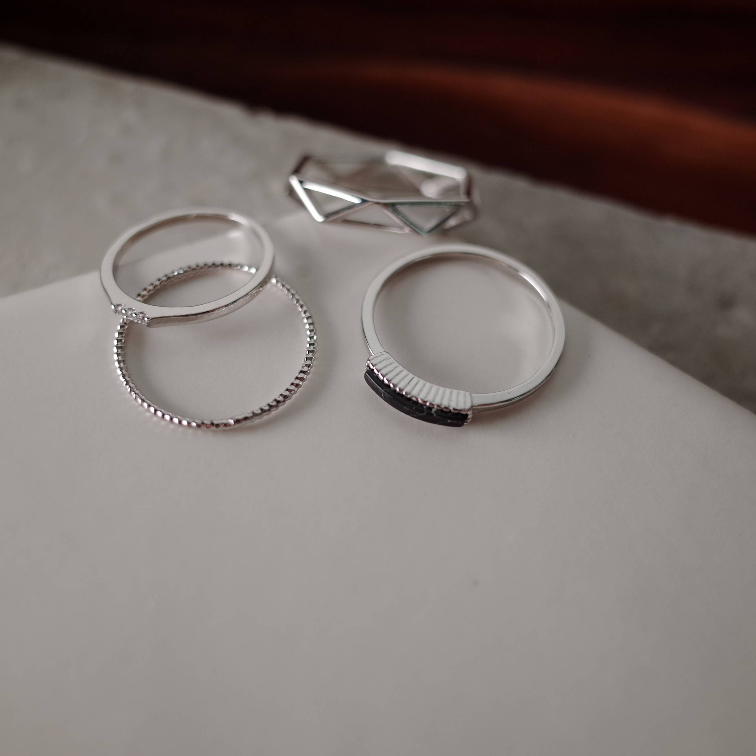 <b><p>Slim landscape Bck Gemstone SET Rings daily</p></b><b><p>横スリム ブラック原石SETリング デイリー セット レイヤ ドゥ ギフト 女性</p></b><br /><br /><p align='center'>