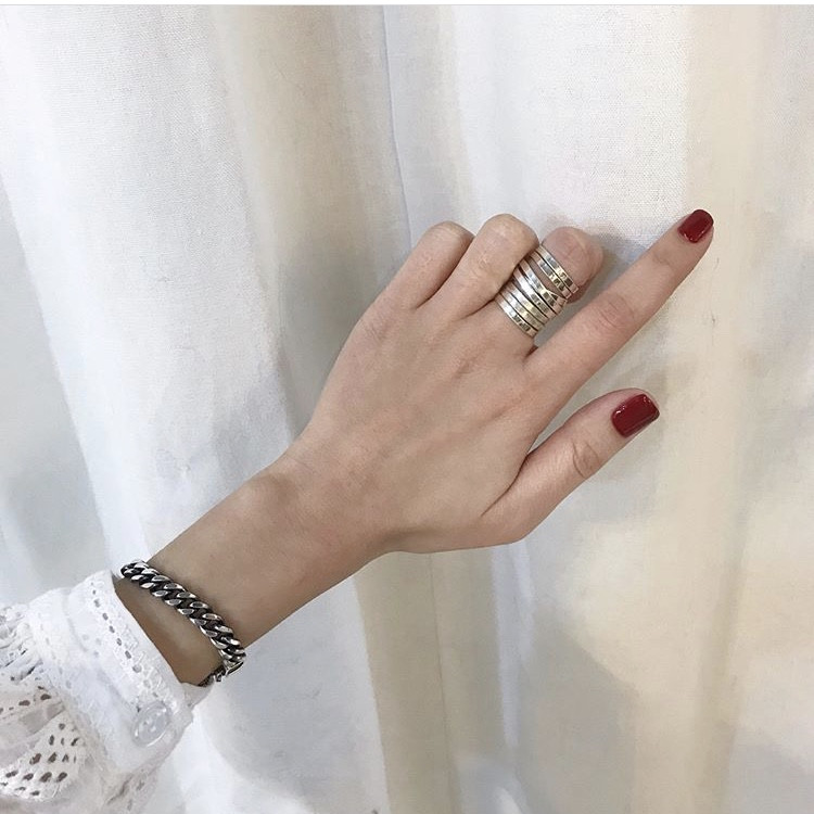 <b><p>Silver 925 8-line rg mple Unique Modn accessories</p></b><b><p>シルバー925 8行リング シンプルユニーク モダンなアクセサリー ポイント ねじれ</p></b><br /><br /><p align='center'>