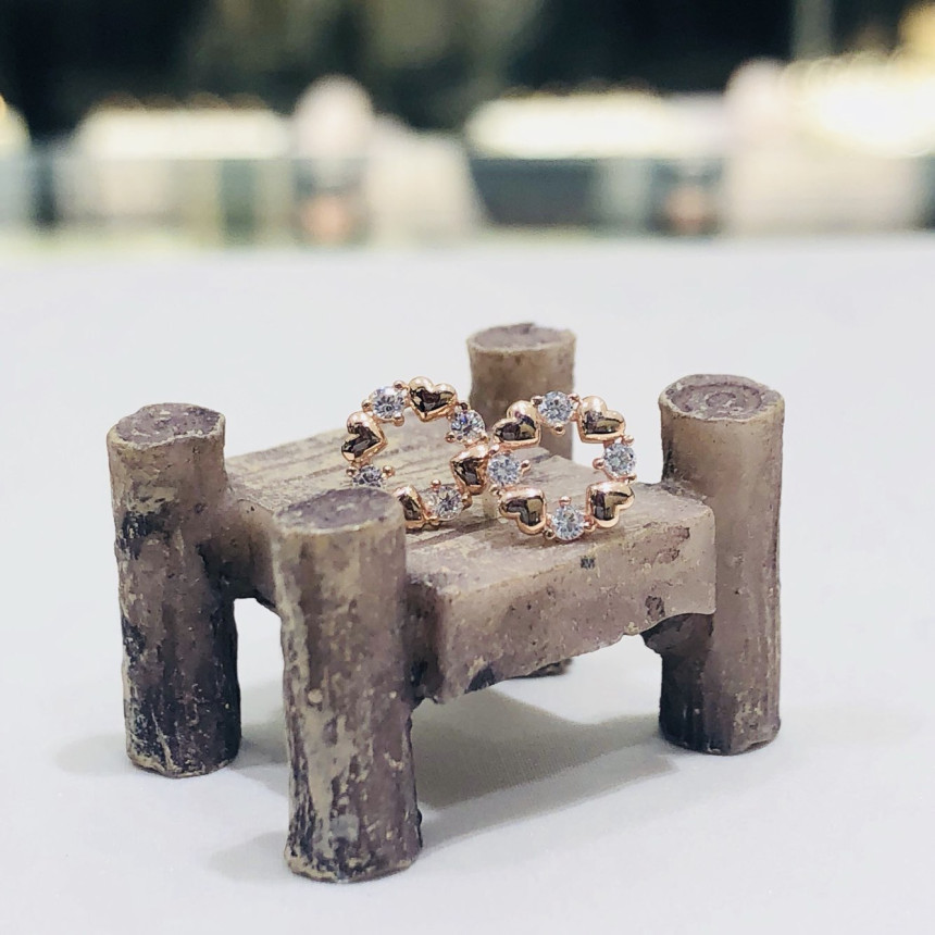 <b><p>Lloyd heart Cubic circle ring LPFD2079G</p></b><b><p>ロイド ハート キュービック 円形 イヤリング LPFD2079G</p></b><br /><br /><p align='center'>