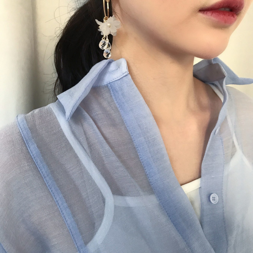 <b><p>harmony flower Glass Drop Ring daily pot</p></b><b><p>ハーモニー フラワー グラス ドロップ リングピアス デイリー ポイント 結婚式の祝賀客ルックコーデ</p></b><br /><br /><p align='center'>