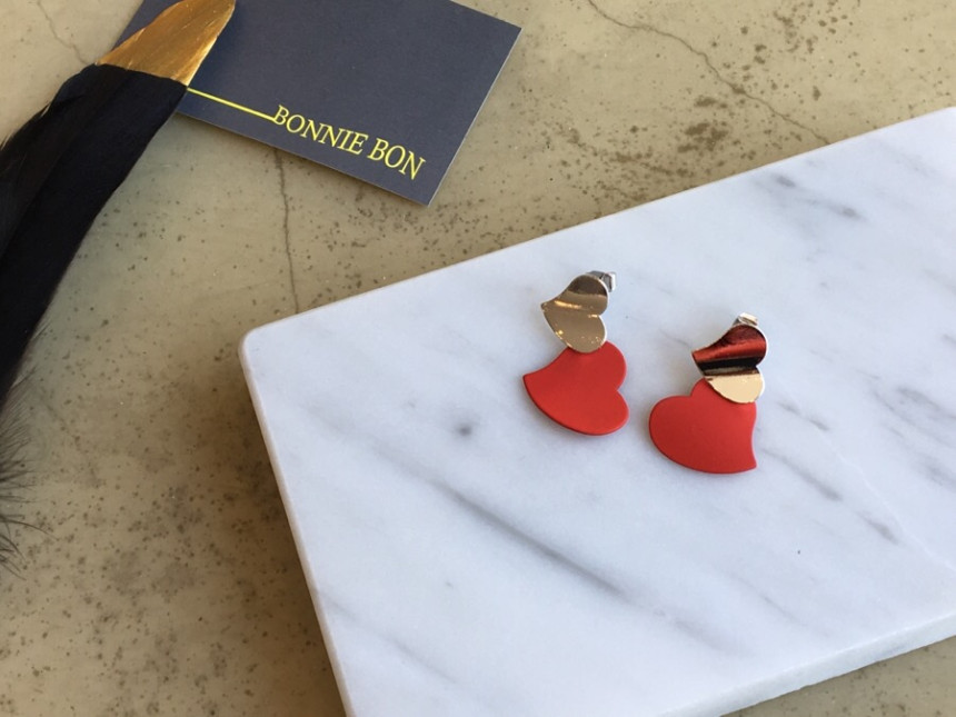 <b><p>double heart ing Sweet and sr Emotional Jelry</p></b><b><p>ダブル ハート イヤリング サンコム若々しく 感性ジュエリー ビビッド 愛情する</p></b><br /><br /><p align='center'>