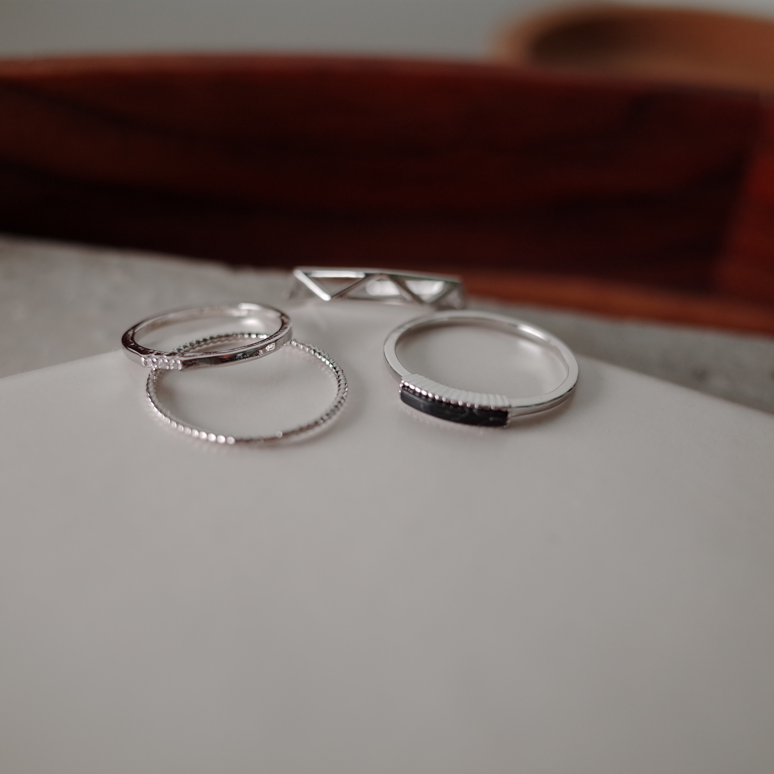 <b><p>Slim landscape Bck Gemstone SET Rings daily</p></b><b><p>横スリム ブラック原石SETリング デイリー セット レイヤ ドゥ ギフト 女性</p></b><br /><br /><p align='center'>