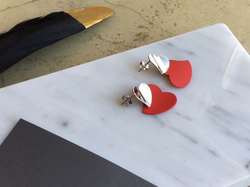 <b><p>double heart ing Sweet and sr Emotional Jelry</p></b><b><p>ダブル ハート イヤリング サンコム若々しく 感性ジュエリー ビビッド 愛情する</p></b><br /><br /><p align='center'>