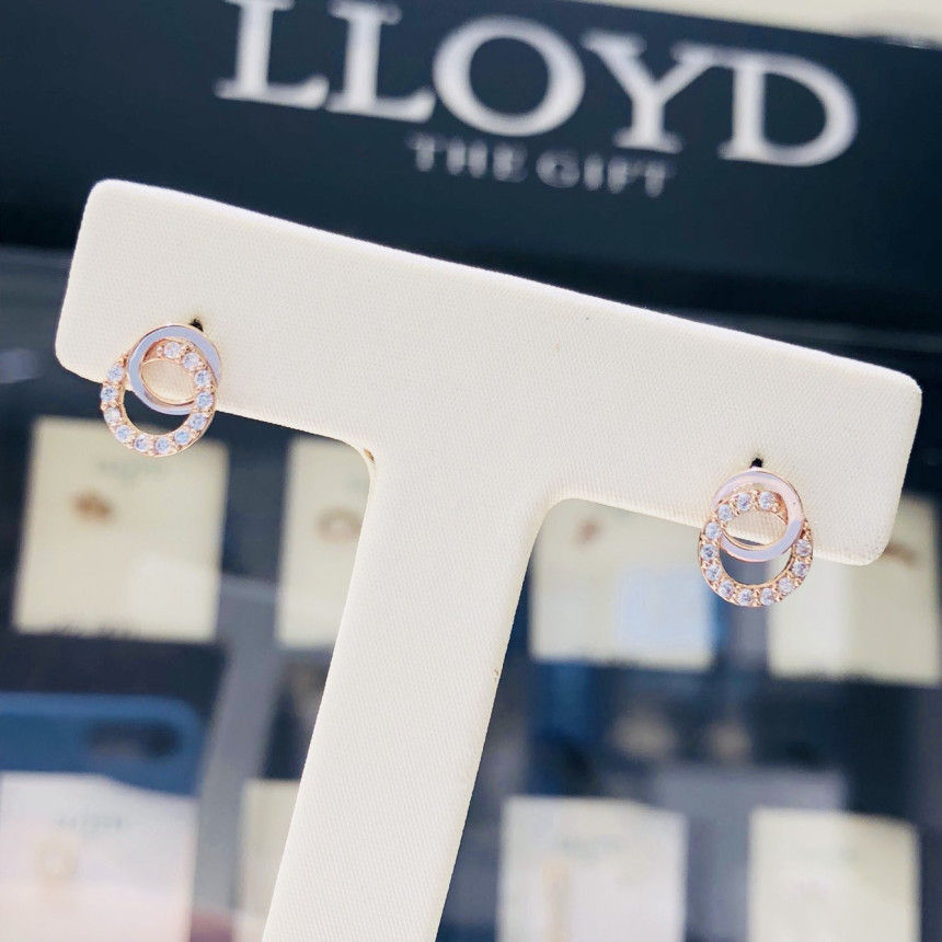 <b><p>Lloyd circle doub Cic earring LPFF2028G</p></b><b><p>ロイド 円形 ダブル キュービック イヤリング LPFF2028G</p></b><br /><br /><p align='center'>