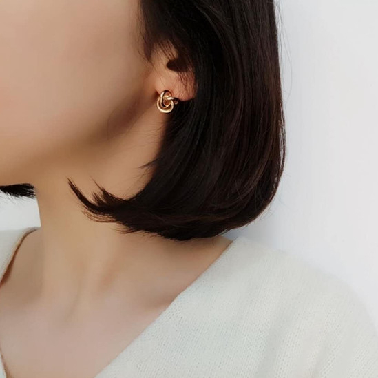 <b><p>Simple Twine gold silver kk Antique earrg</p></b><b><p>シンプルな プレッツェル ゴールド シルバー ねじれ アンティーク イヤリング 手頃な価格の</p></b><br /><br /><p align='center'>