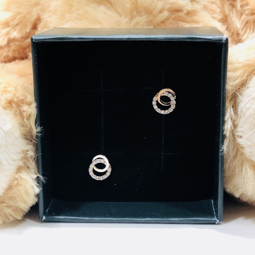 <b><p>Lloyd circle doub Cic earring LPFF2028G</p></b><b><p>ロイド 円形 ダブル キュービック イヤリング LPFF2028G</p></b><br /><br /><p align='center'>