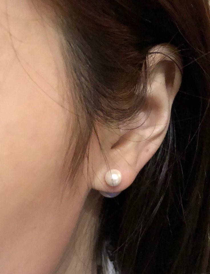 <b><p>Pink gold double Pearl rg</p></b><b><p>ピンクゴールド ダブル 真珠 イヤリング</p></b><br /><br /><p align='center'>