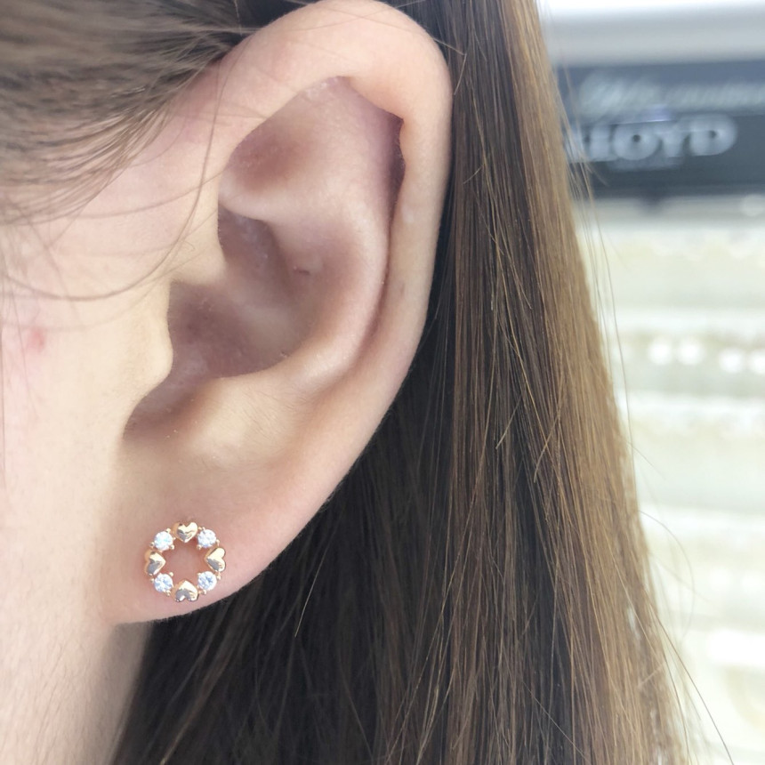 <b><p>Lloyd heart Cubic circle ring LPFD2079G</p></b><b><p>ロイド ハート キュービック 円形 イヤリング LPFD2079G</p></b><br /><br /><p align='center'>