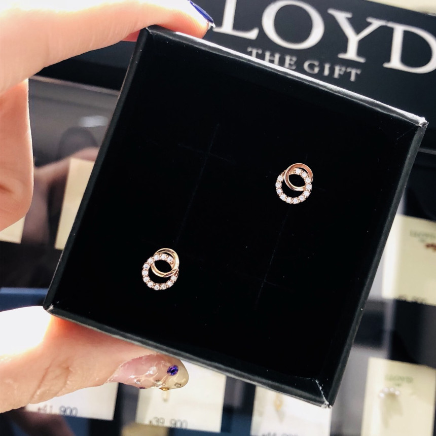 <b><p>Lloyd circle doub Cic earring LPFF2028G</p></b><b><p>ロイド 円形 ダブル キュービック イヤリング LPFF2028G</p></b><br /><br /><p align='center'>