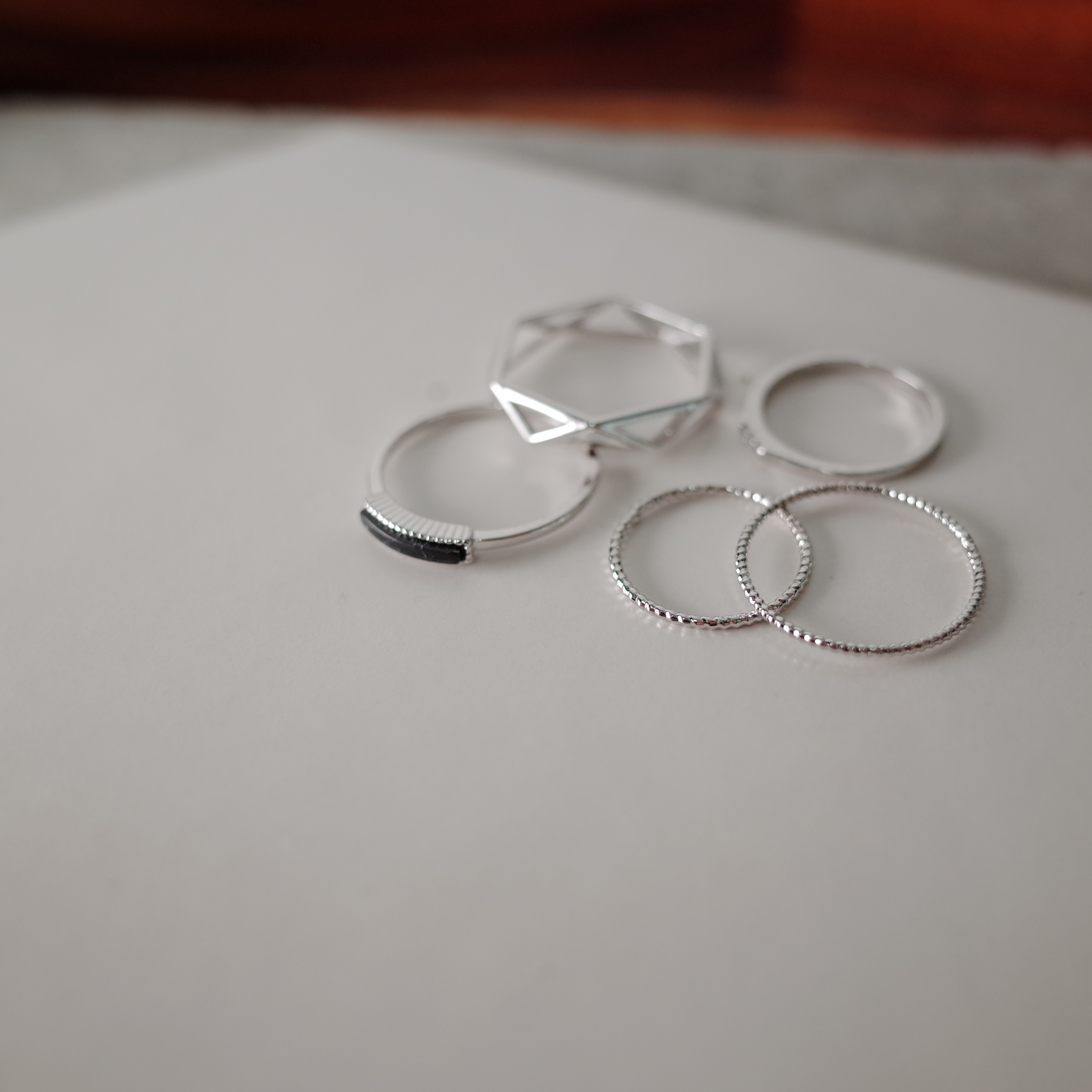 <b><p>Slim landscape Bck Gemstone SET Rings daily</p></b><b><p>横スリム ブラック原石SETリング デイリー セット レイヤ ドゥ ギフト 女性</p></b><br /><br /><p align='center'>