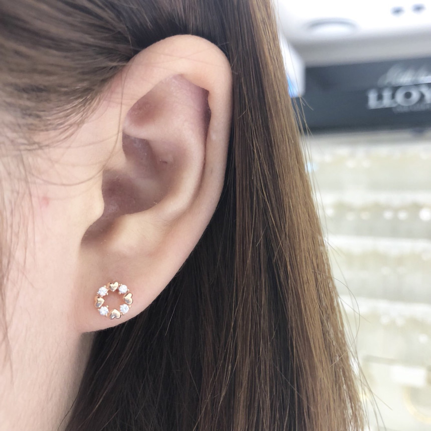 <b><p>Lloyd heart Cubic circle ring LPFD2079G</p></b><b><p>ロイド ハート キュービック 円形 イヤリング LPFD2079G</p></b><br /><br /><p align='center'>