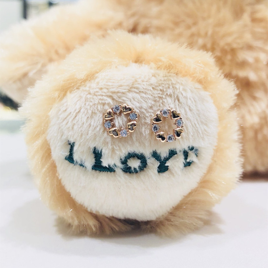<b><p>Lloyd heart Cubic circle ring LPFD2079G</p></b><b><p>ロイド ハート キュービック 円形 イヤリング LPFD2079G</p></b><br /><br /><p align='center'>
