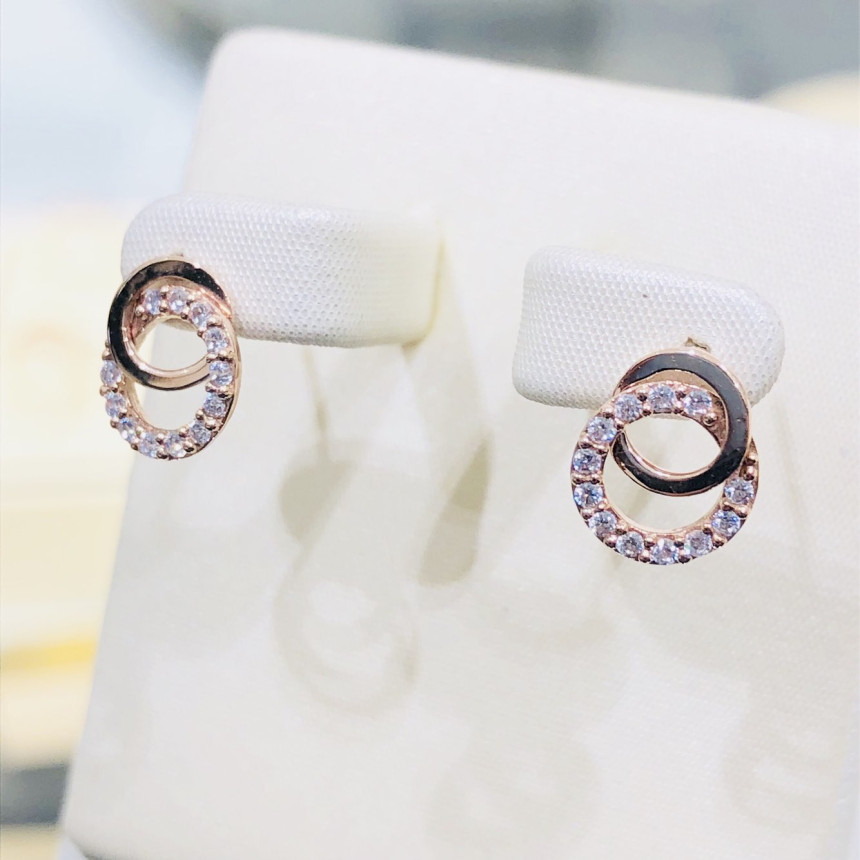 <b><p>Lloyd circle doub Cic earring LPFF2028G</p></b><b><p>ロイド 円形 ダブル キュービック イヤリング LPFF2028G</p></b><br /><br /><p align='center'>