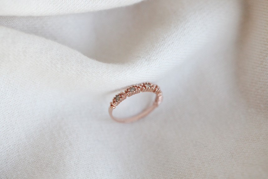 <b><p>secret Cognac Diamond Ring 14k Feme Luxurious</p></b><b><p>シークレット コニャックダイヤリング14k フェミニンな 高級感のあるアクセサリー</p></b><br /><br /><p align='center'>