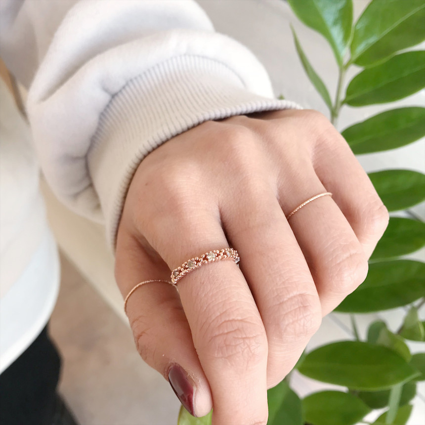 <b><p>secret Cognac Diamond Ring 14k Feme Luxurious</p></b><b><p>シークレット コニャックダイヤリング14k フェミニンな 高級感のあるアクセサリー</p></b><br /><br /><p align='center'>