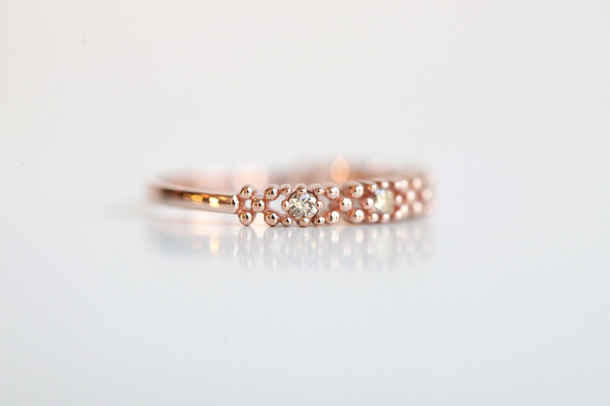 <b><p>secret Cognac Diamond Ring 14k Feme Luxurious</p></b><b><p>シークレット コニャックダイヤリング14k フェミニンな 高級感のあるアクセサリー</p></b><br /><br /><p align='center'>
