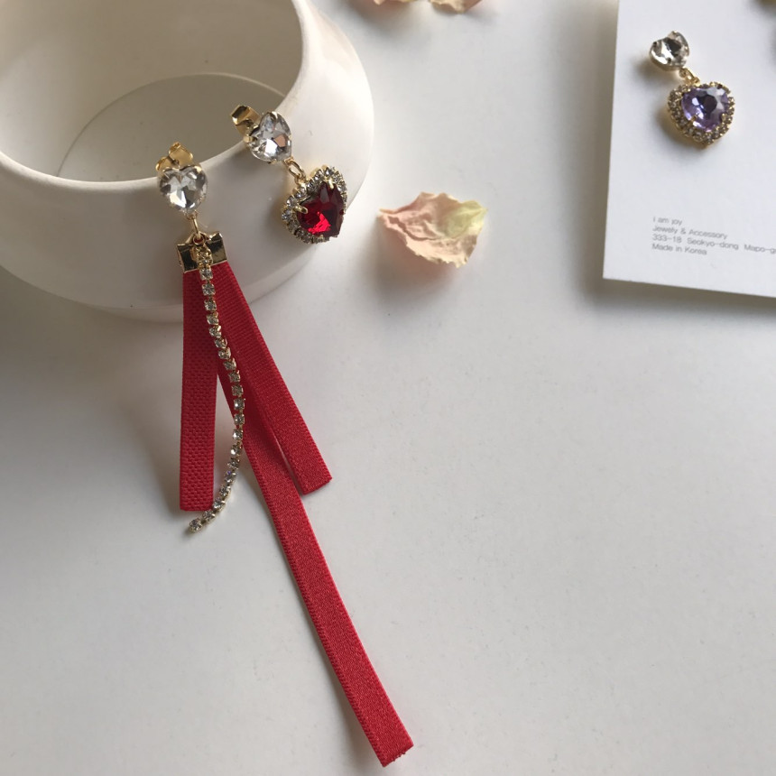 <b><p>Bernie heart Cubic evil Drop Erings 3color</p></b><b><p>バニー ハート キュービックオンバル ドロップイヤリング 3色 ラブリールコーディネ</p></b><br /><br /><p align='center'>