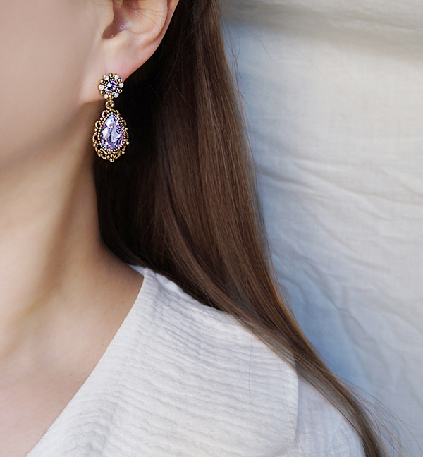 <b><p>Purple Viot earring Possib ves Drop pk Pantone</p></b><b><p>見よ バイオレット イヤリング グィチ可能 ドロップ ピンク パントンカラー アンティーク</p></b><br /><br /><p align='center'>