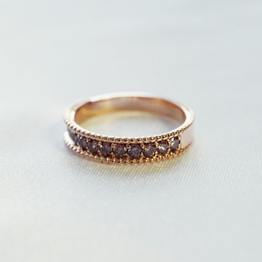 <b><p>14k gold rose Cognac Cubic side Round ring</p></b><b><p>14k ゴールド ローズ コニャック キュービ サイド ドルイ リング 高級感のあるアクセサリー</p></b><br /><br /><p align='center'>