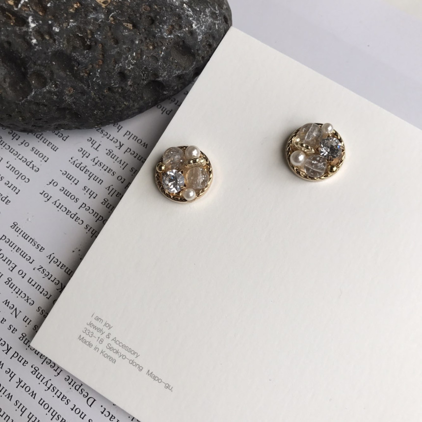 <b><p>Mourning papaw Stone cubic simple Daily Earrs</p></b><b><p>無排 ポポ 宝石用原石のキュービック シンプル デイリーピアス 3色 フェミニンコーディネート</p></b><br /><br /><p align='center'>