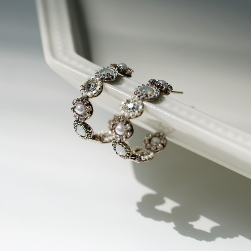 <b><p>Fermat Antique Pearl Ring rs Bold handde</p></b><b><p>ペルマタ アンティーク 真珠 リングピアス ボールド ハンドメイド 特異な 派手な</p></b><br /><br /><p align='center'>