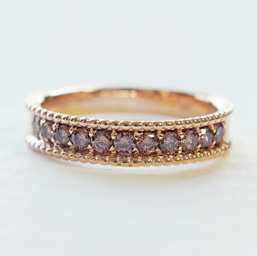 <b><p>14k gold rose Cognac Cubic side Round ring</p></b><b><p>14k ゴールド ローズ コニャック キュービ サイド ドルイ リング 高級感のあるアクセサリー</p></b><br /><br /><p align='center'>