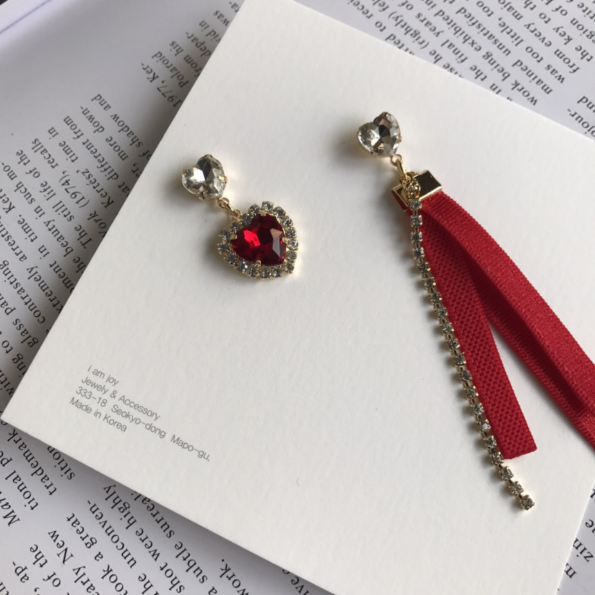 <b><p>Bernie heart Cubic evil Drop Erings 3color</p></b><b><p>バニー ハート キュービックオンバル ドロップイヤリング 3色 ラブリールコーディネ</p></b><br /><br /><p align='center'>