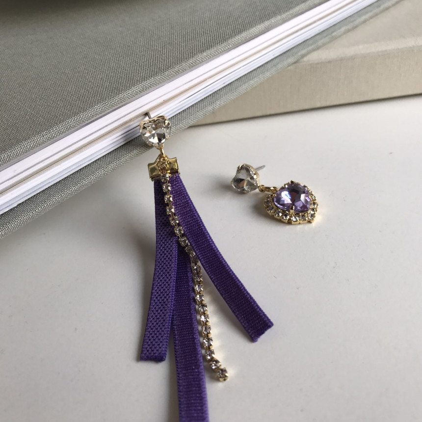 <b><p>Bernie heart Cubic evil Drop Erings 3color</p></b><b><p>バニー ハート キュービックオンバル ドロップイヤリング 3色 ラブリールコーディネ</p></b><br /><br /><p align='center'>