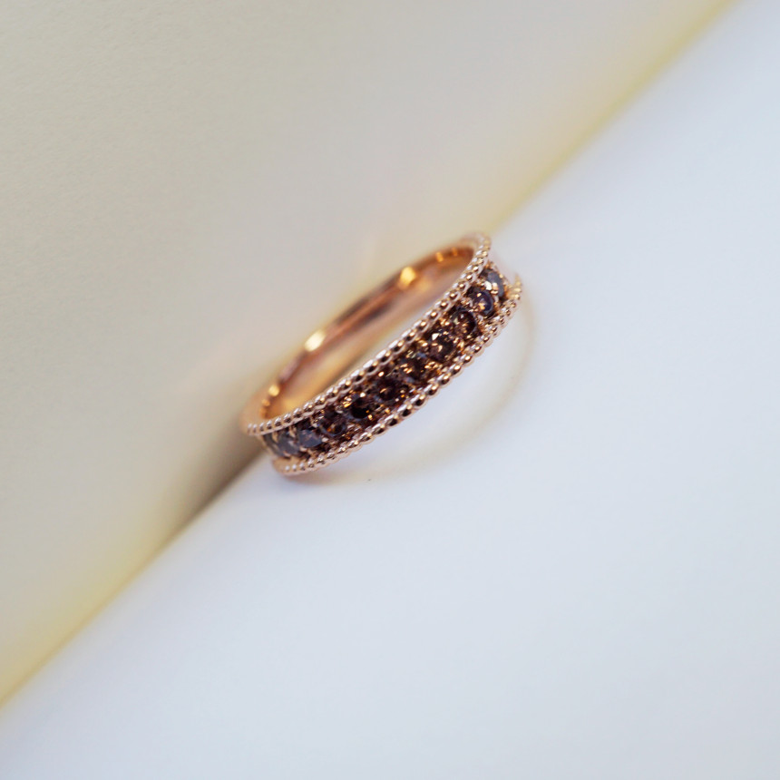 <b><p>14k gold rose Cognac Cubic side Round ring</p></b><b><p>14k ゴールド ローズ コニャック キュービ サイド ドルイ リング 高級感のあるアクセサリー</p></b><br /><br /><p align='center'>