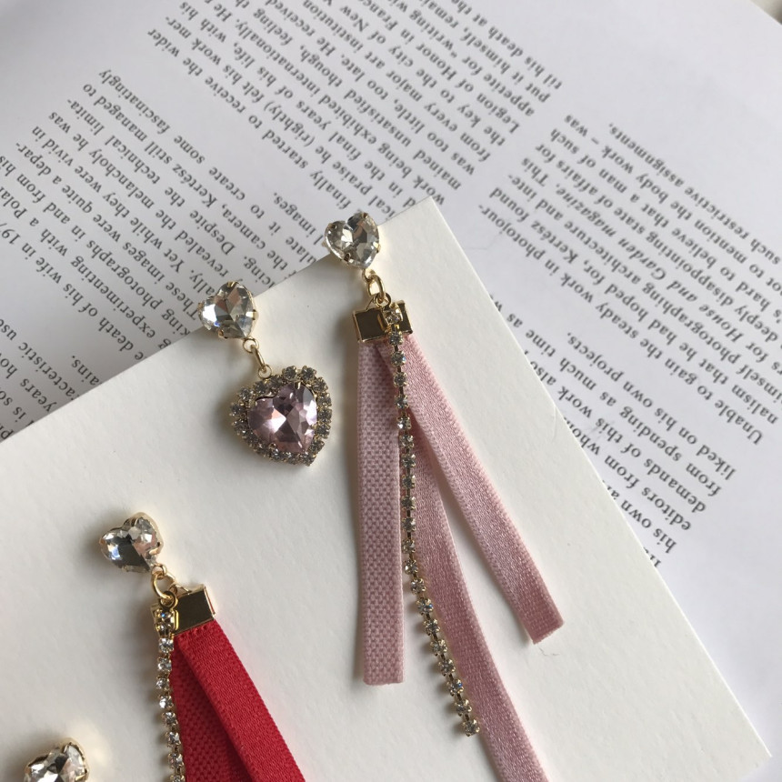 <b><p>Bernie heart Cubic evil Drop Erings 3color</p></b><b><p>バニー ハート キュービックオンバル ドロップイヤリング 3色 ラブリールコーディネ</p></b><br /><br /><p align='center'>