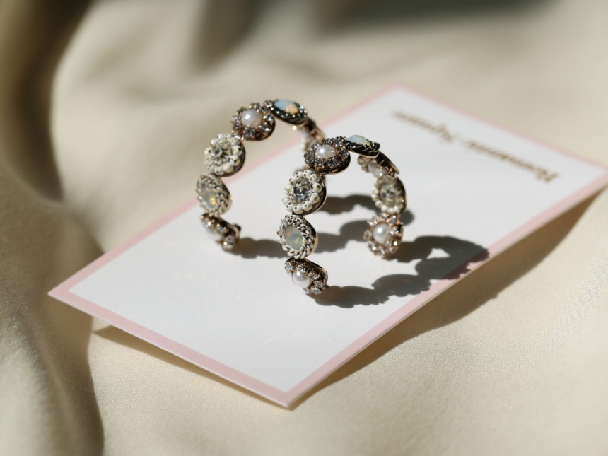 <b><p>Fermat Antique Pearl Ring rs Bold handde</p></b><b><p>ペルマタ アンティーク 真珠 リングピアス ボールド ハンドメイド 特異な 派手な</p></b><br /><br /><p align='center'>